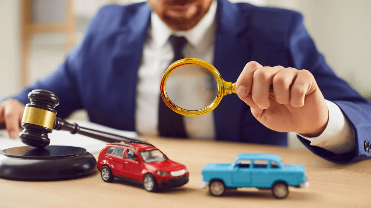 Attorney reviewing a vehicle collision claim with an injured client